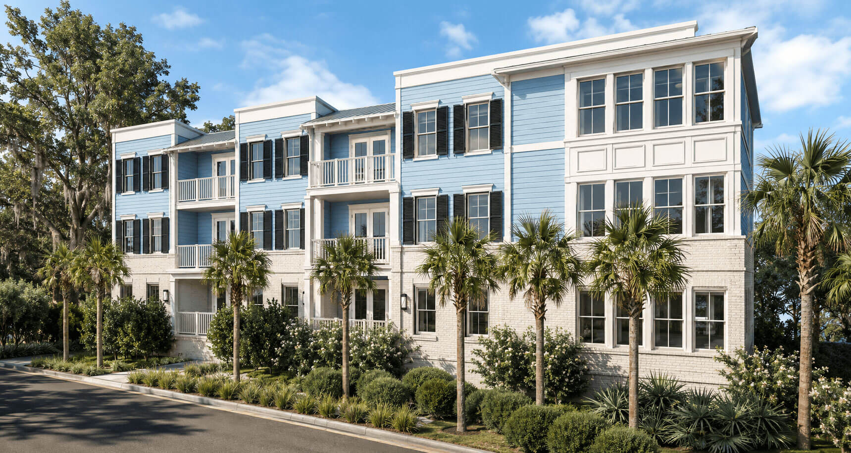 The Village Hotel St Simons Island back view