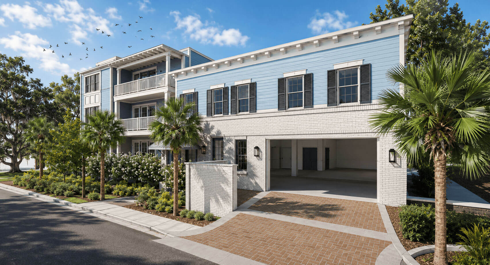 The Village Hotel St Simons Island side view